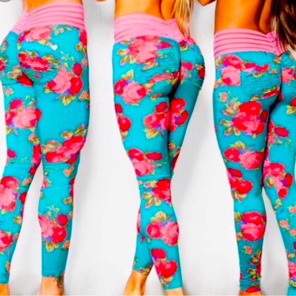Cute Booty Scrunchy Pockets Sexy leggings/yoga pants Color: Navy blue & Pink